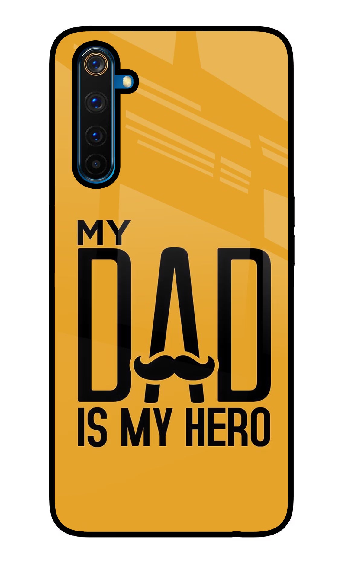 My Dad Is My Hero Realme 6 Pro Glass Case Back Cover by Casekaro