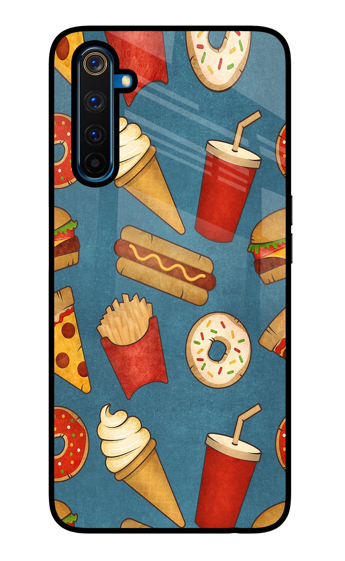Foodie Realme 6 Pro Glass Case Back Cover by Casekaro