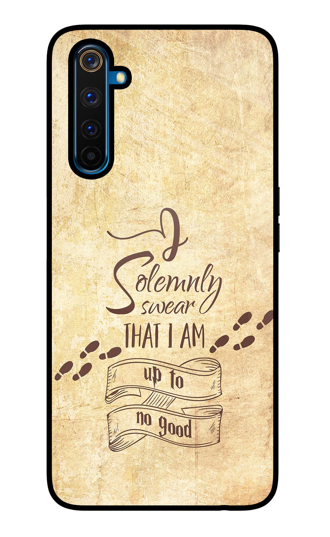 I Solemnly swear that i up to no good Realme 6 Pro Glass Case Back Cover by Casekaro