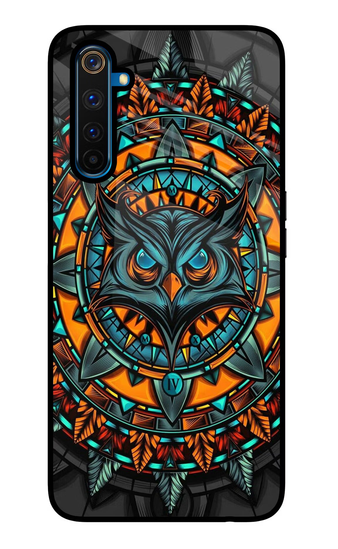 Angry Owl Art Realme 6 Pro Glass Case Back Cover by Casekaro
