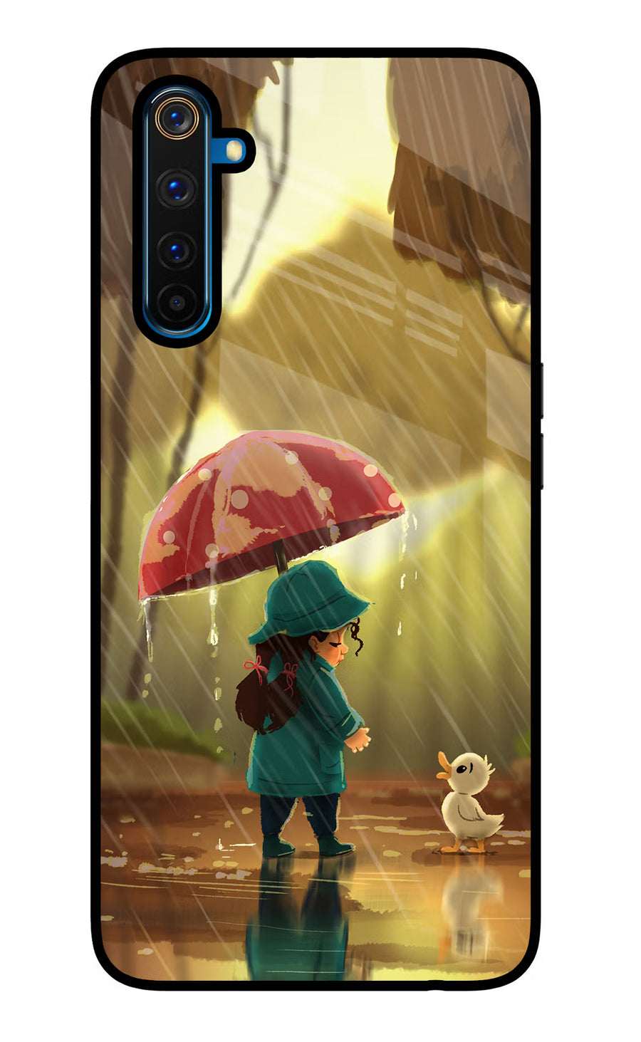 Rainy Day Realme 6 Pro Back Cover, Glass case