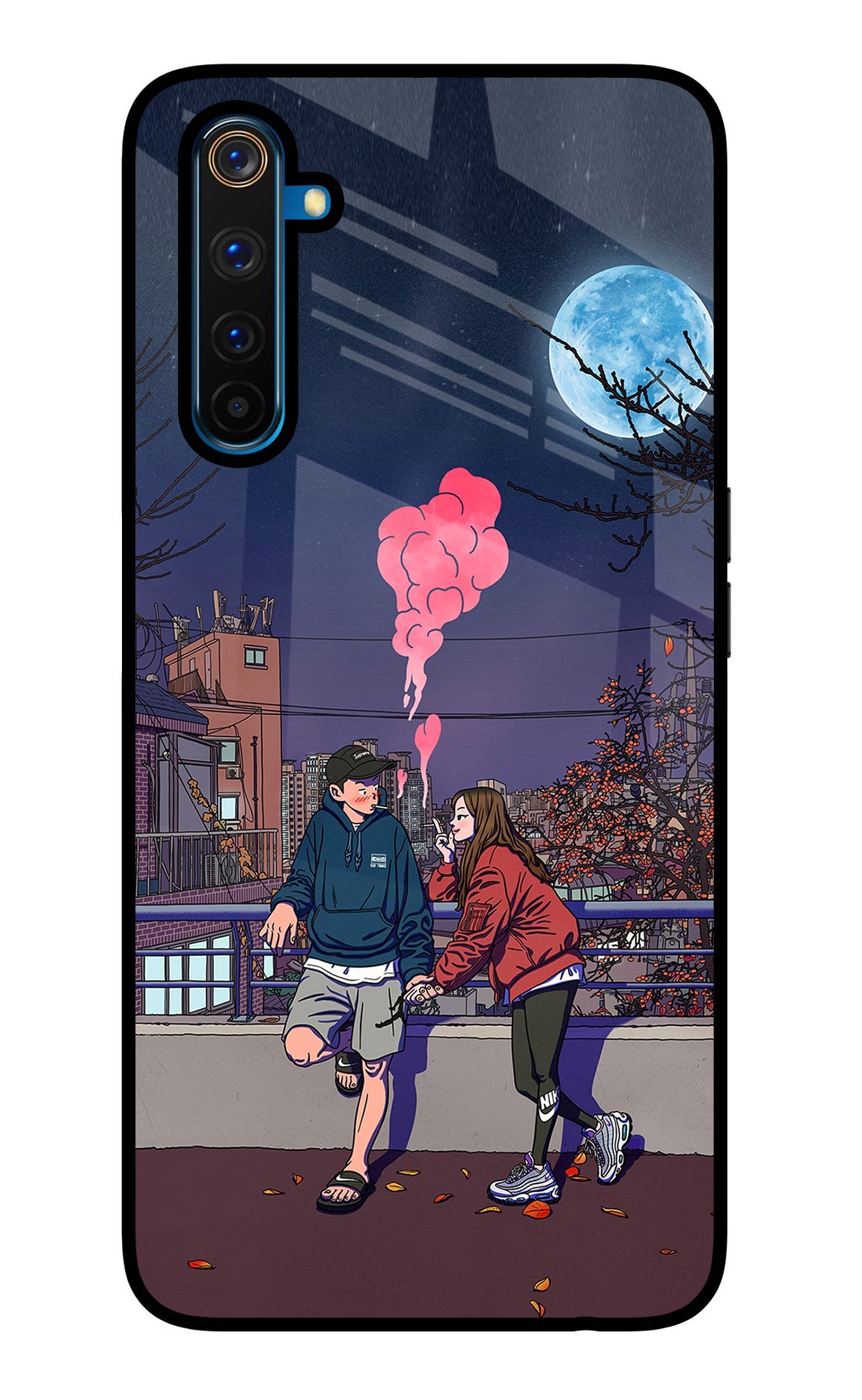 Chilling Couple Realme 6 Pro Glass Case