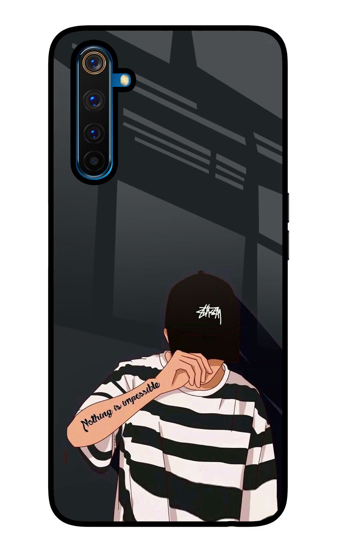 Aesthetic Boy Realme 6 Pro Glass Case Back Cover by Casekaro