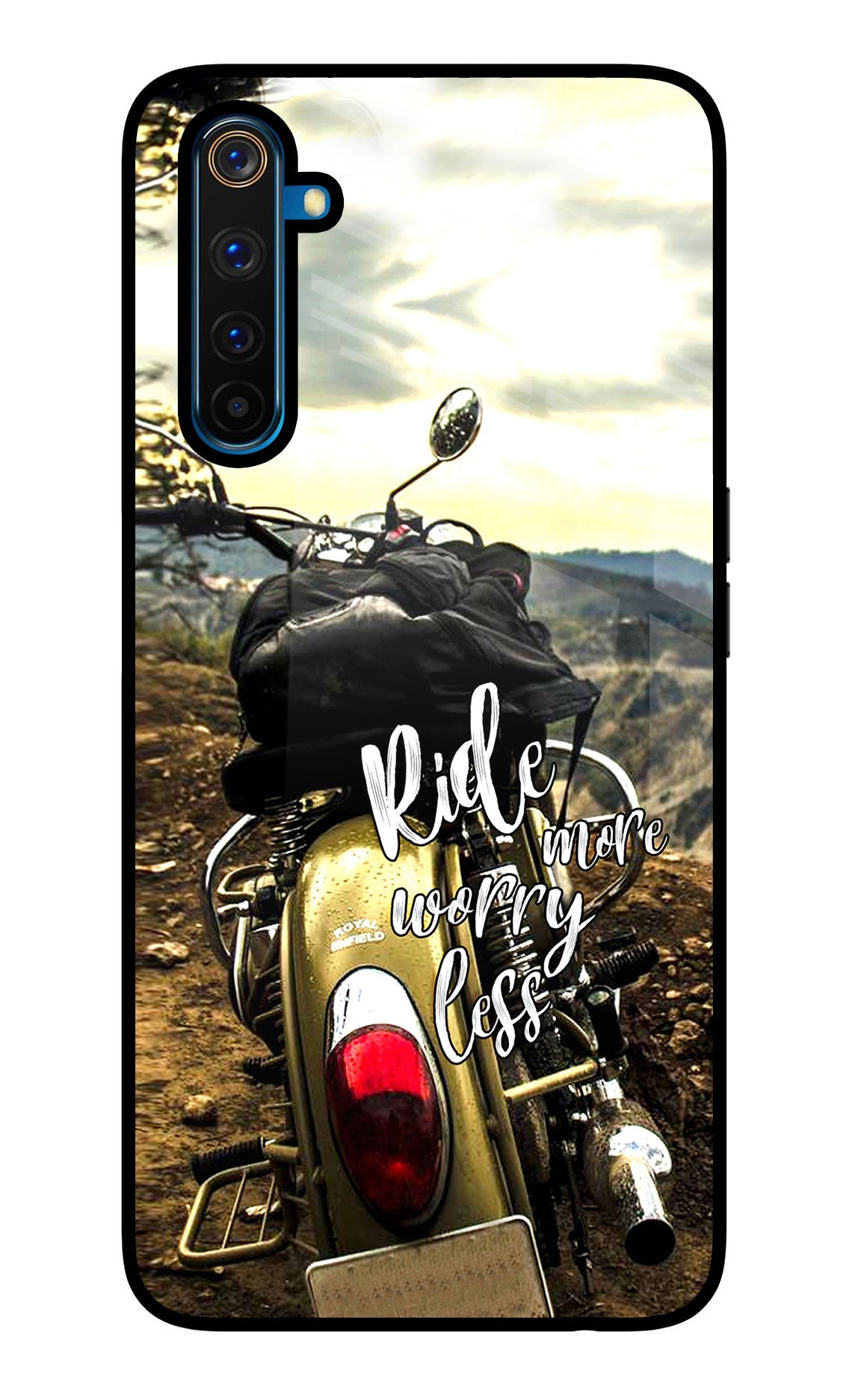 Ride More Worry Less Realme 6 Pro Glass Case