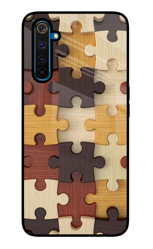 Wooden Puzzle Realme 6 Pro Glass Case
