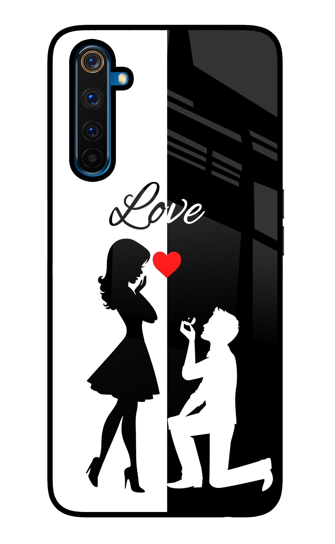 Love Propose Black And White Realme 6 Pro Back Cover