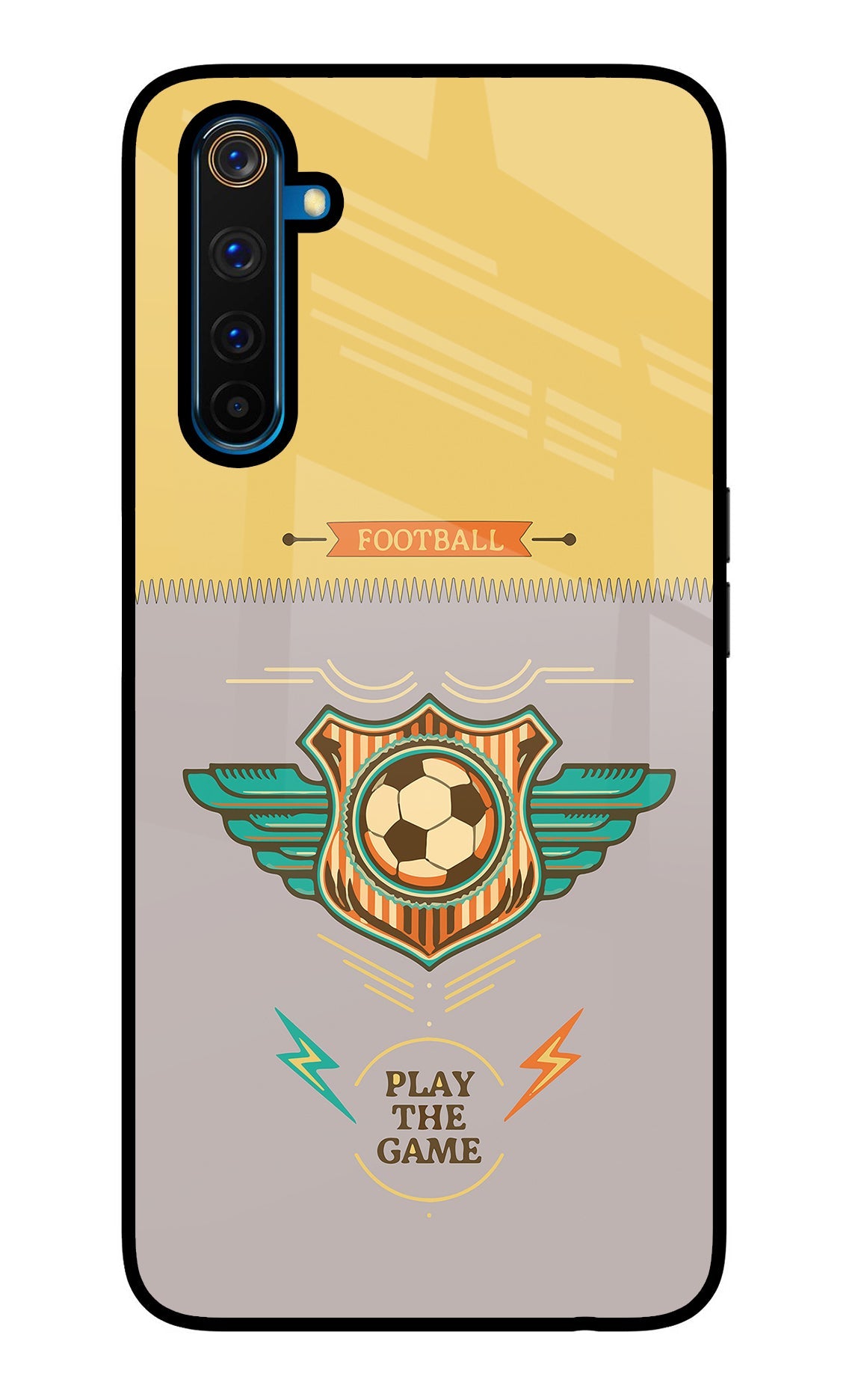 Football Realme 6 Pro Glass Case