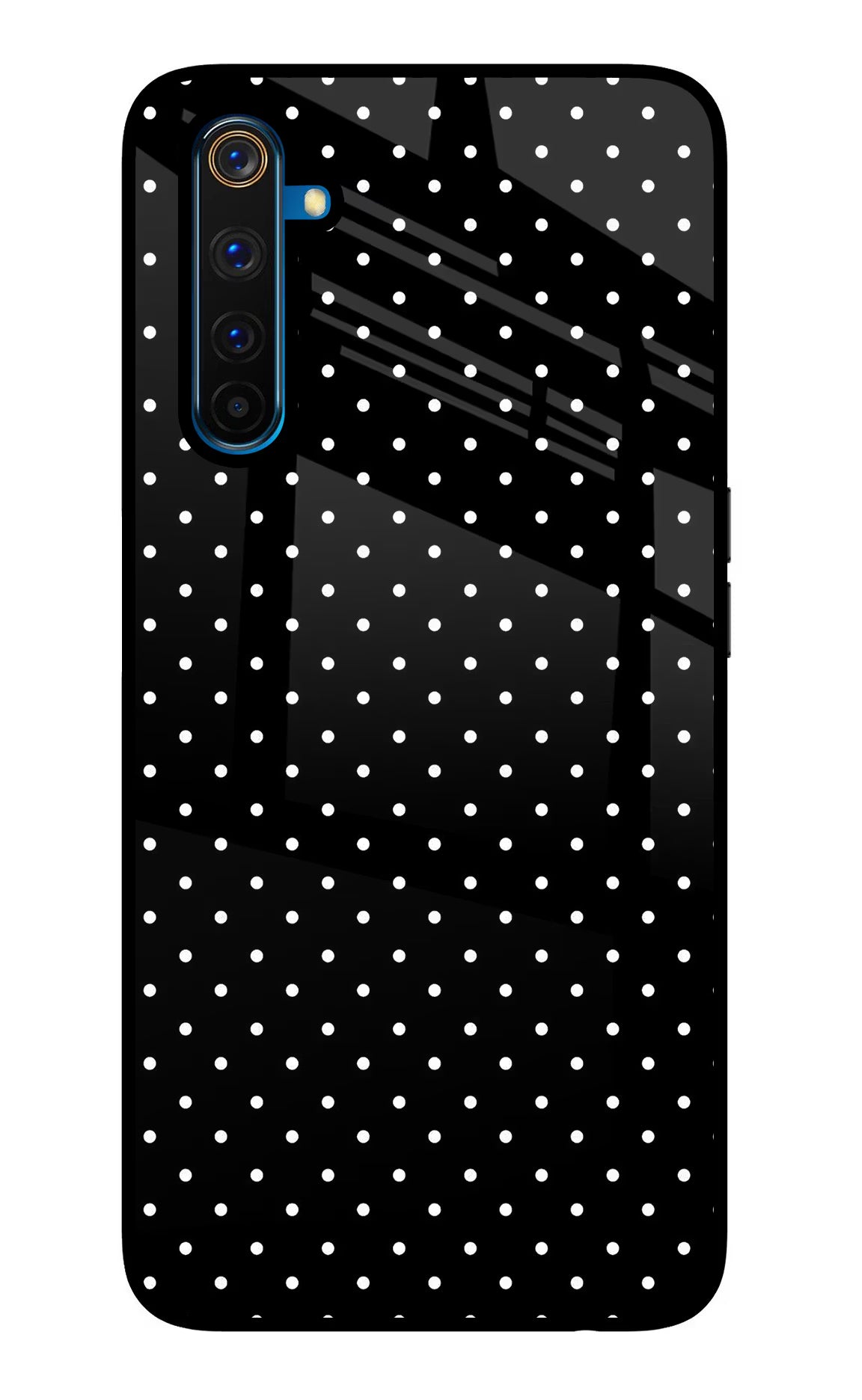 White Dots Realme 6 Pro Glass Case Back Cover by Casekaro