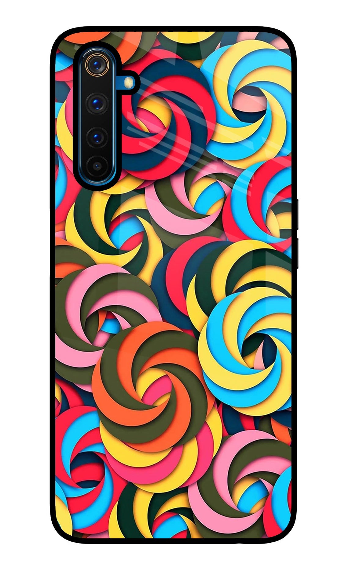 Spiral Pattern Realme 6 Pro Glass Case