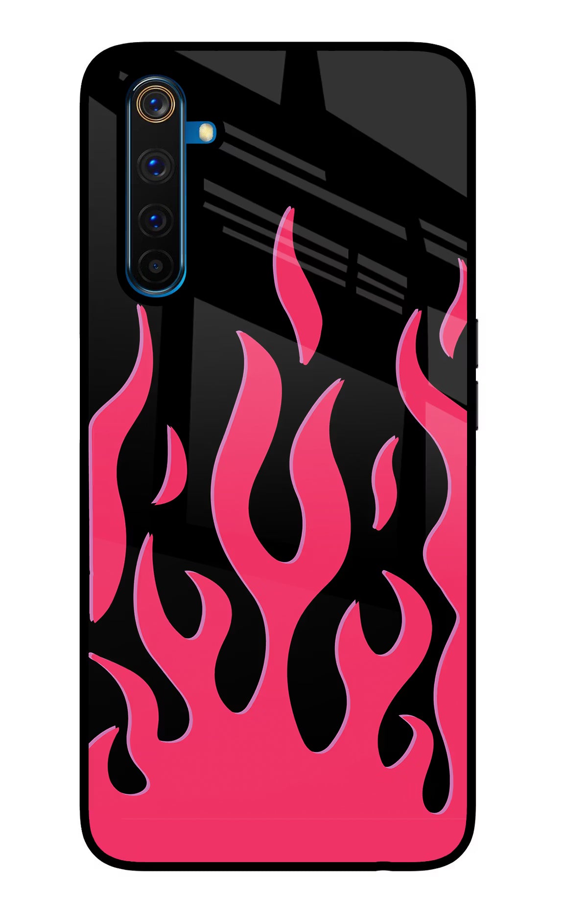 Fire Flames Realme 6 Pro Glass Case Back Cover by Casekaro