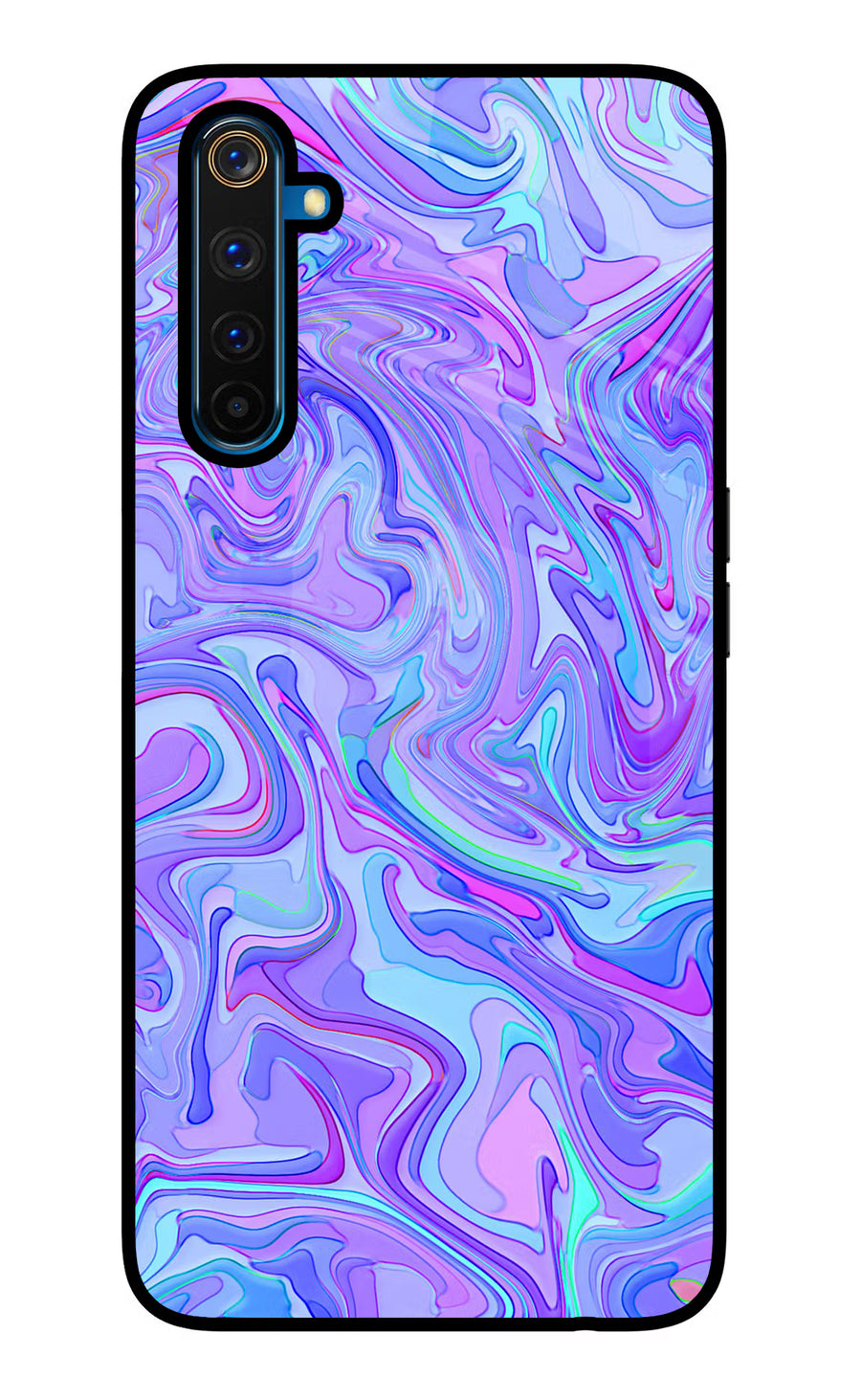 Glitter Realme 6 Pro Back Cover, Glass case