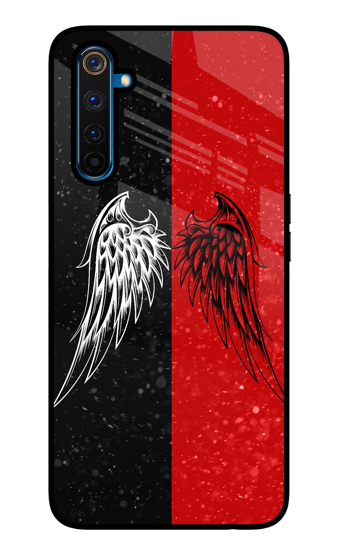 Wings Realme 6 Pro Glass Case Back Cover by Casekaro