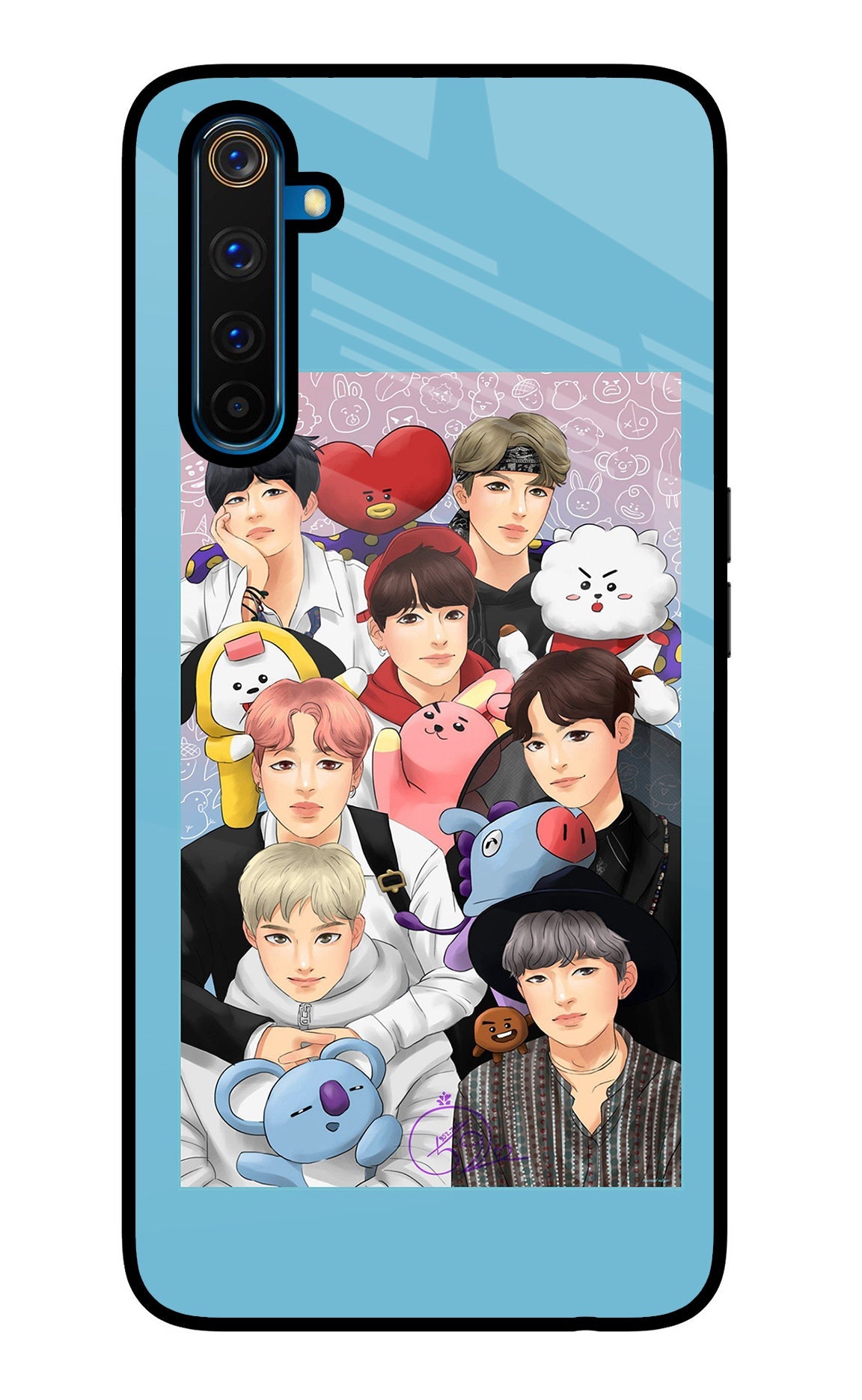 BTS with animals Realme 6 Pro Back Cover