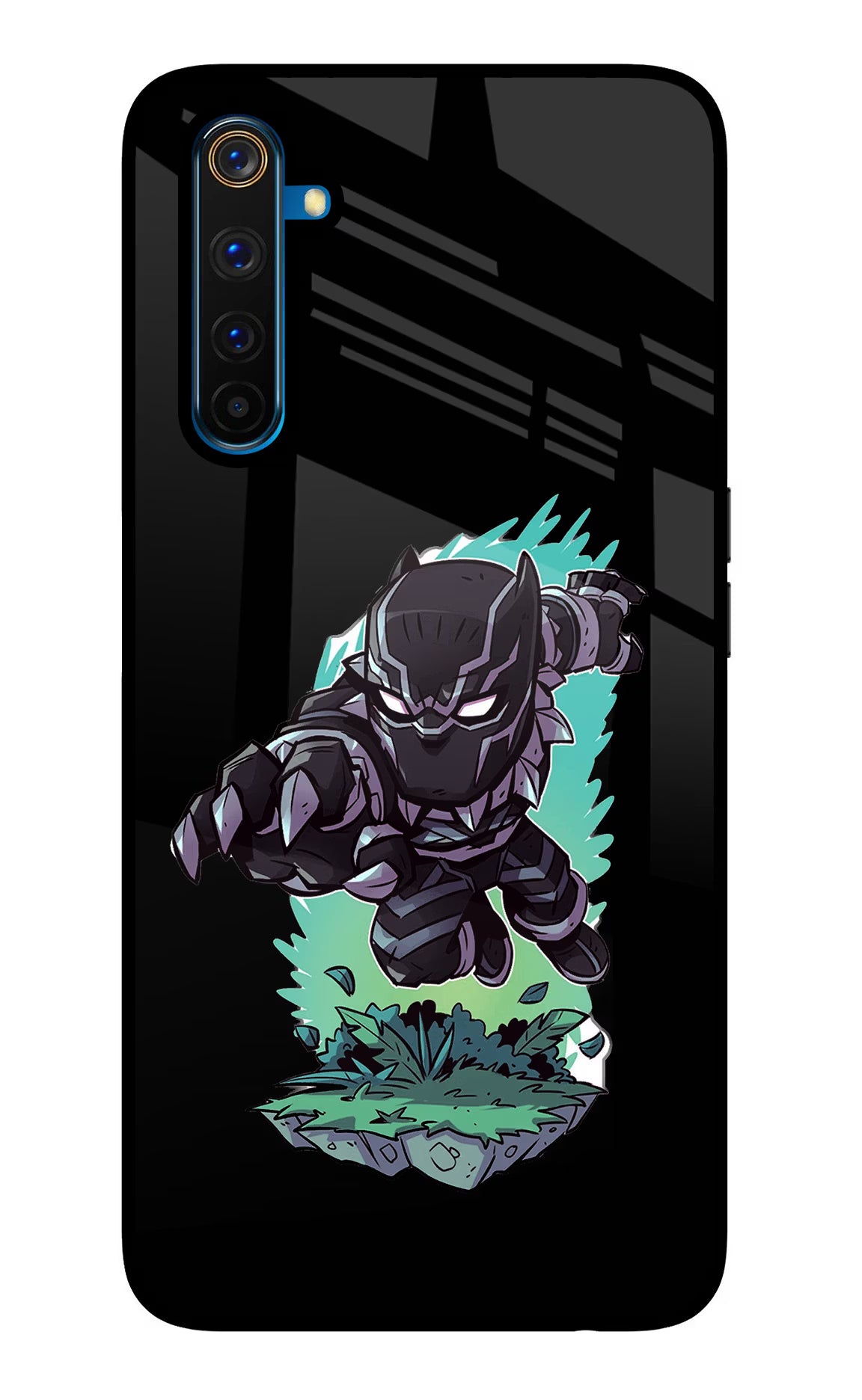 Black Panther Realme 6 Pro Glass Case Back Cover by Casekaro