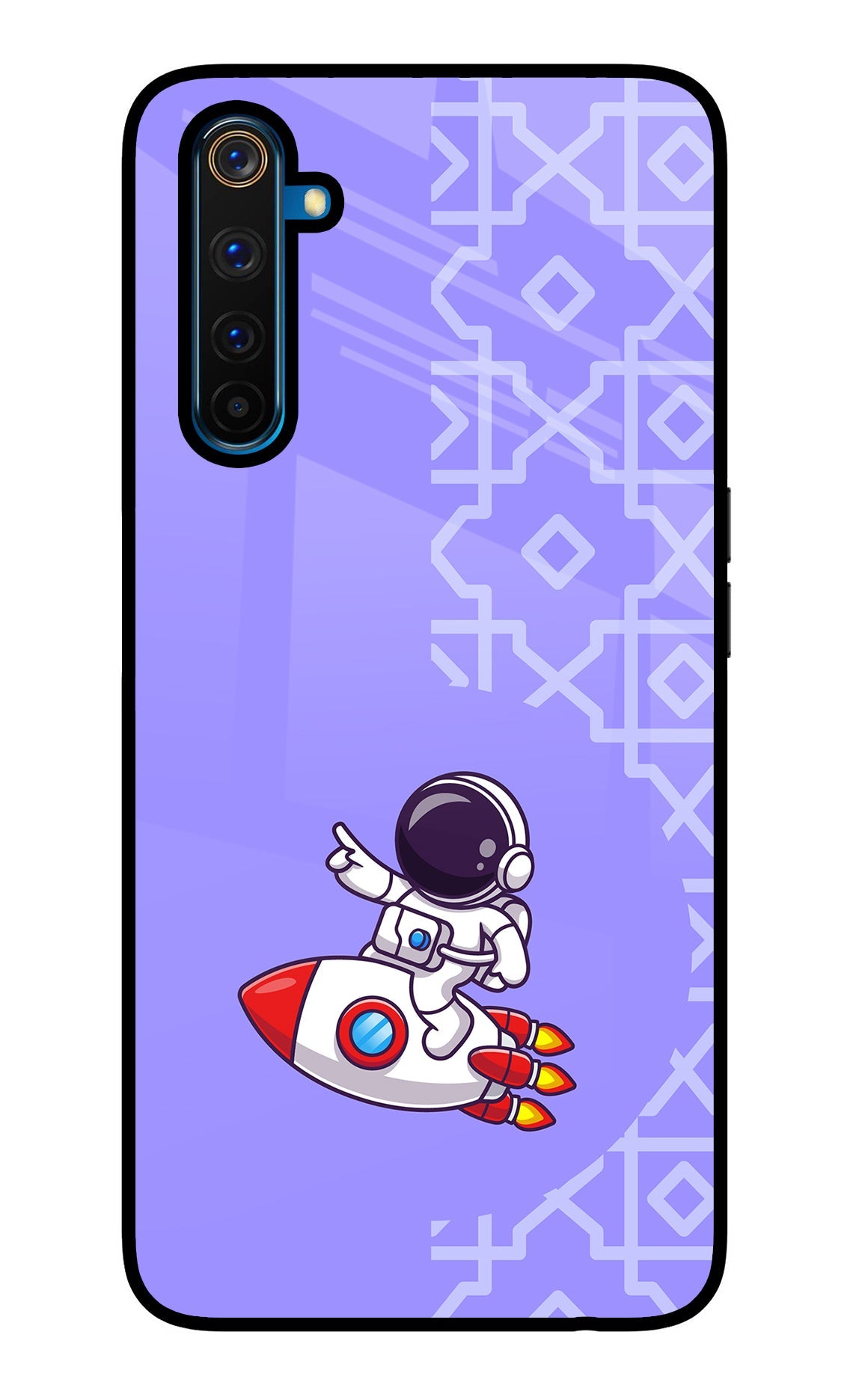 Cute Astronaut Realme 6 Pro Glass Case