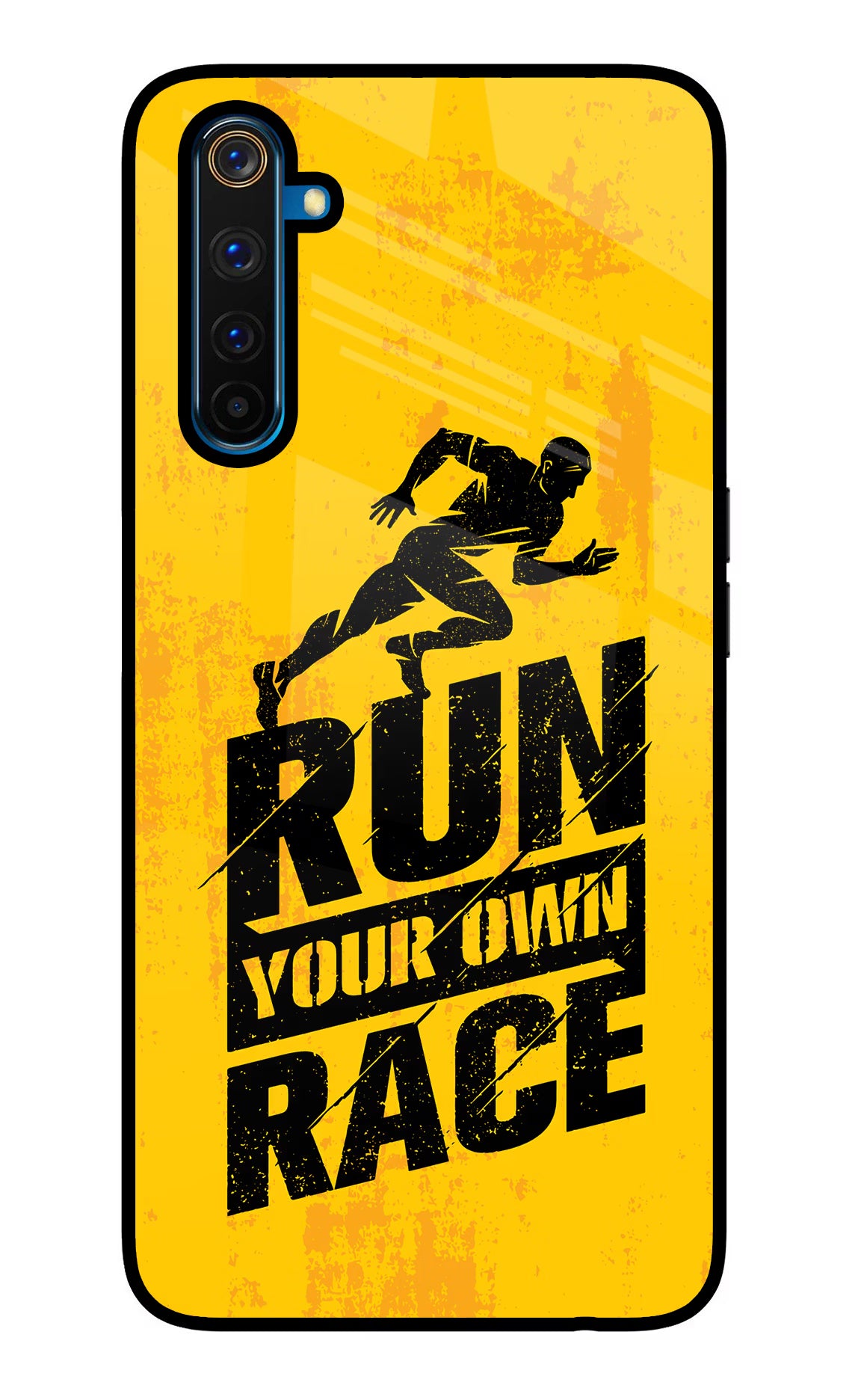 Run Your Own Race Realme 6 Pro Glass Case Back Cover by Casekaro