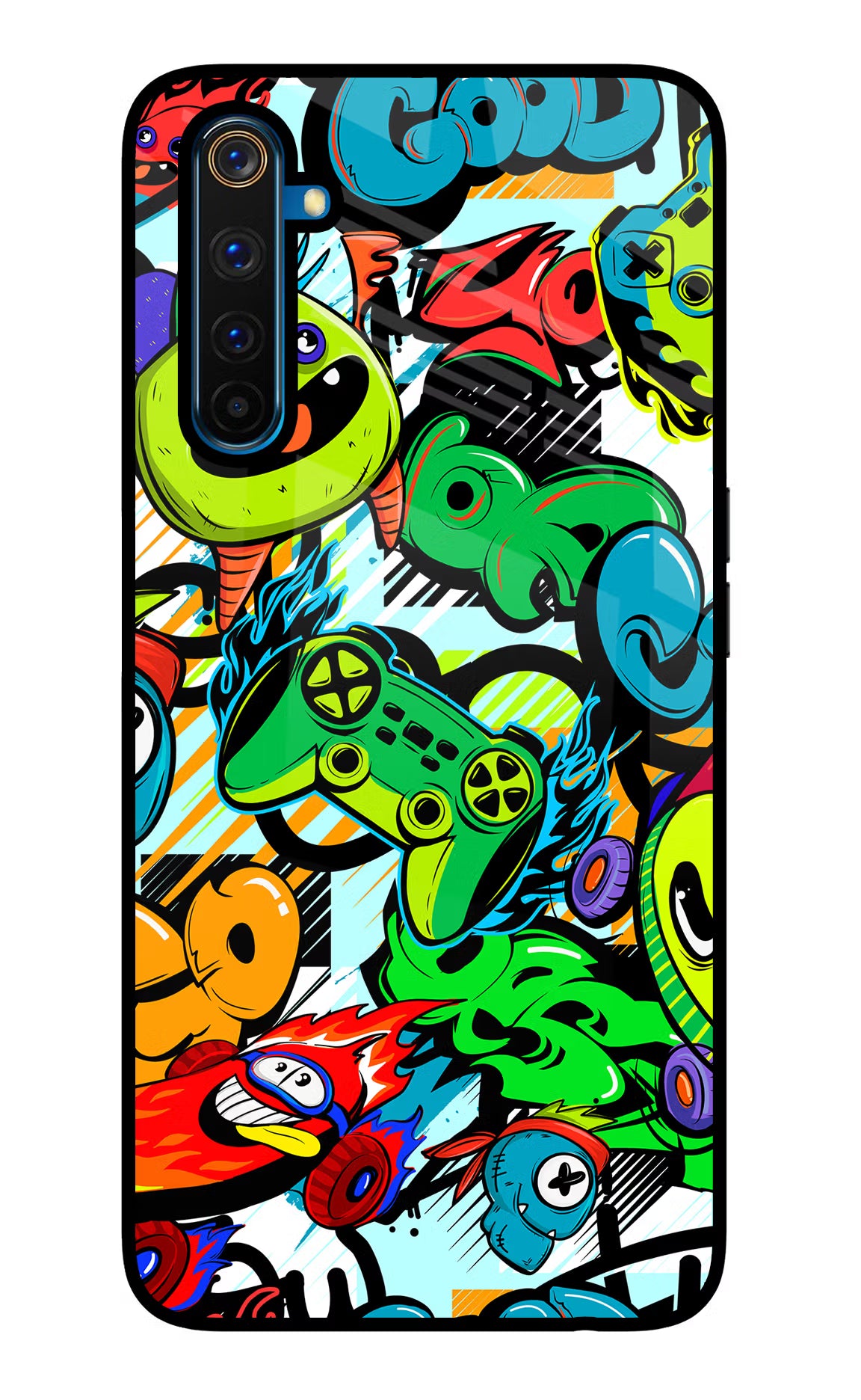Game Doodle Realme 6 Pro Glass Case