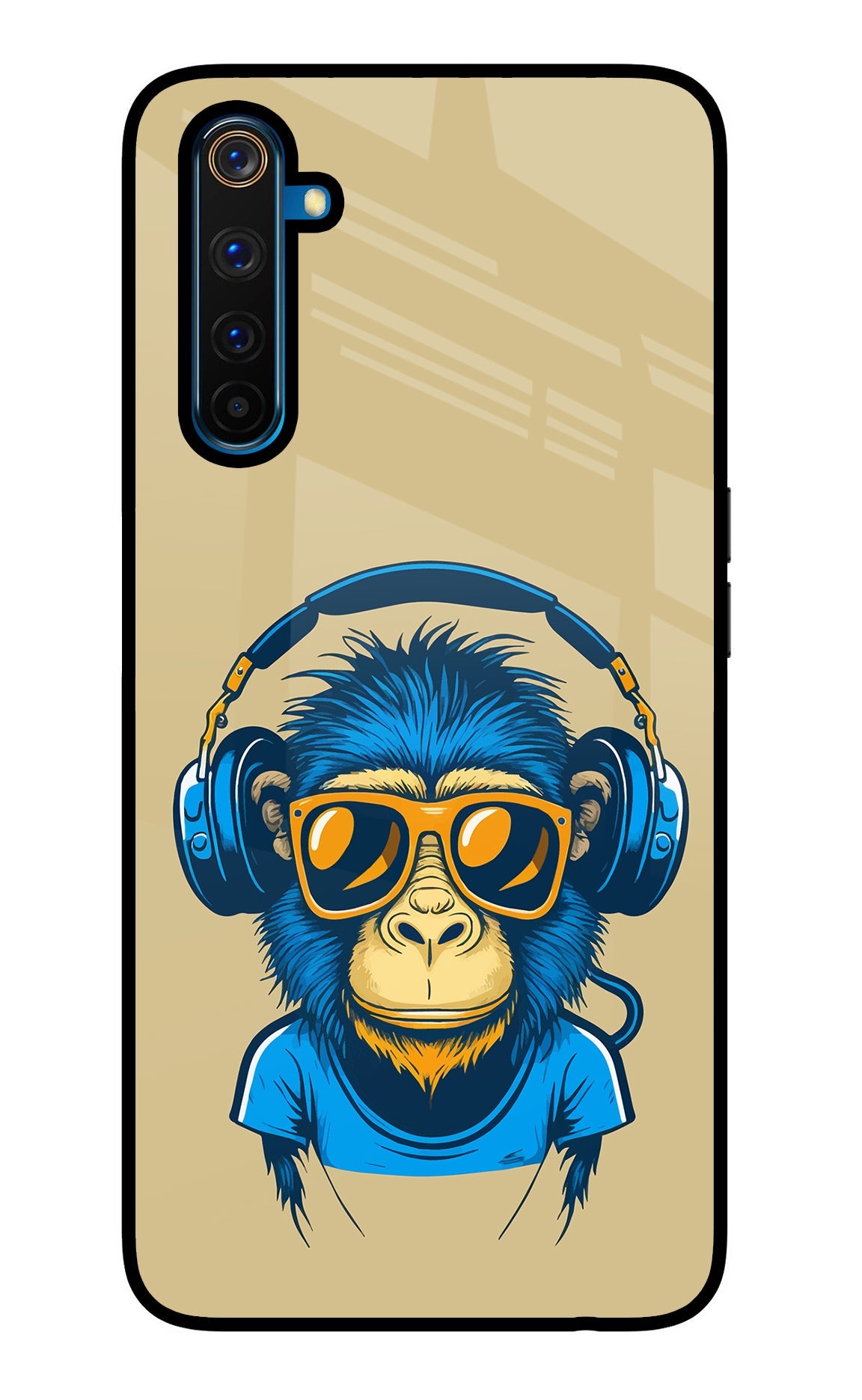 Monkey Headphone Realme 6 Pro Glass Case