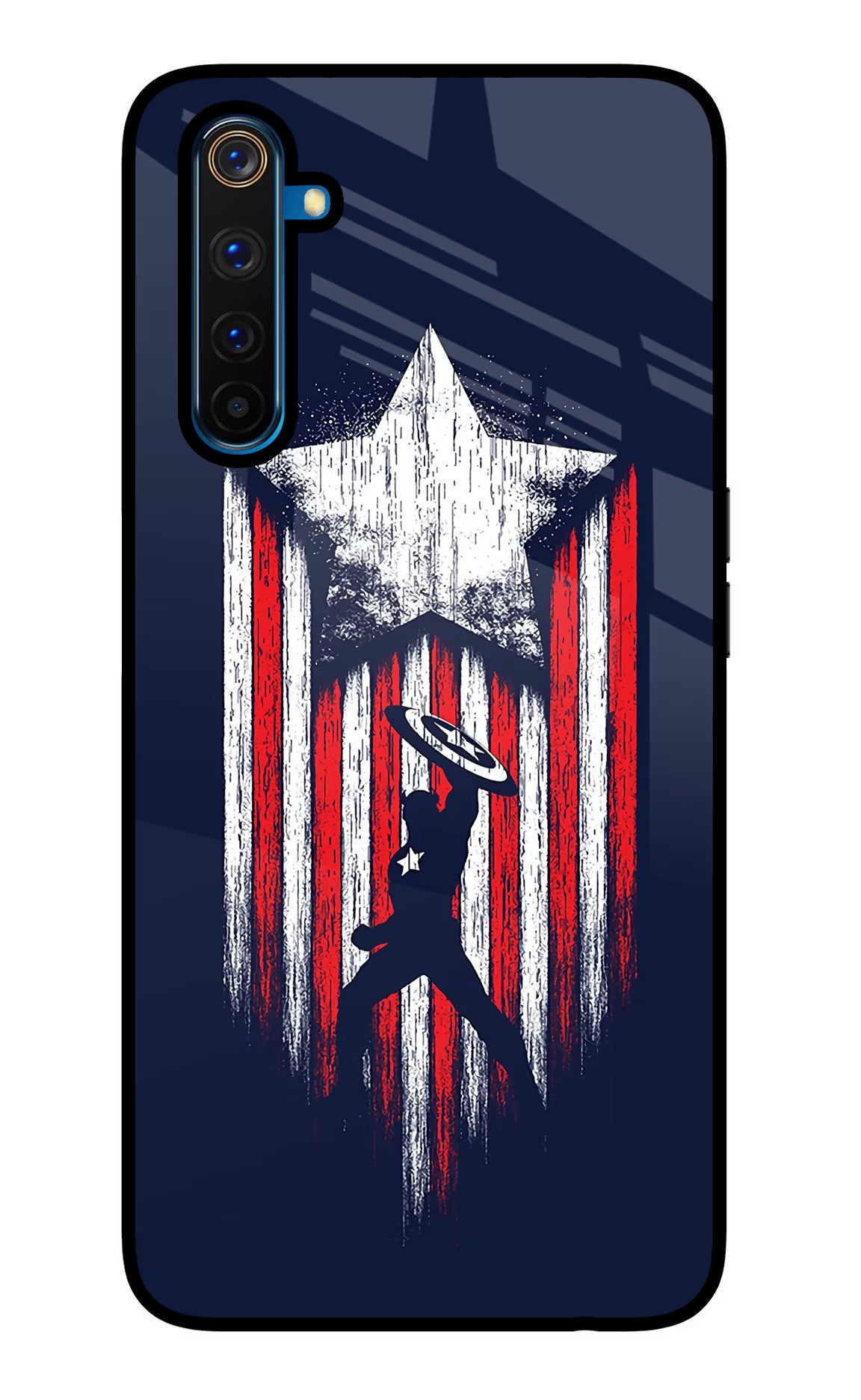 Captain America Marvel Art Realme 6 Pro Glass Case Back Cover by Casekaro