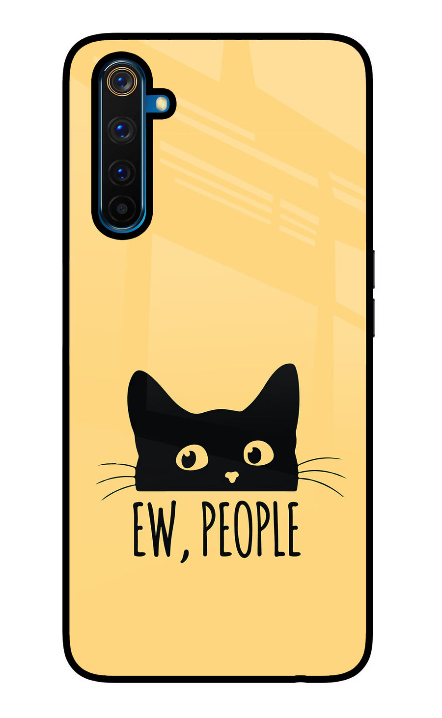 Ew People Catitude Realme 6 Pro Back Cover, Glass case