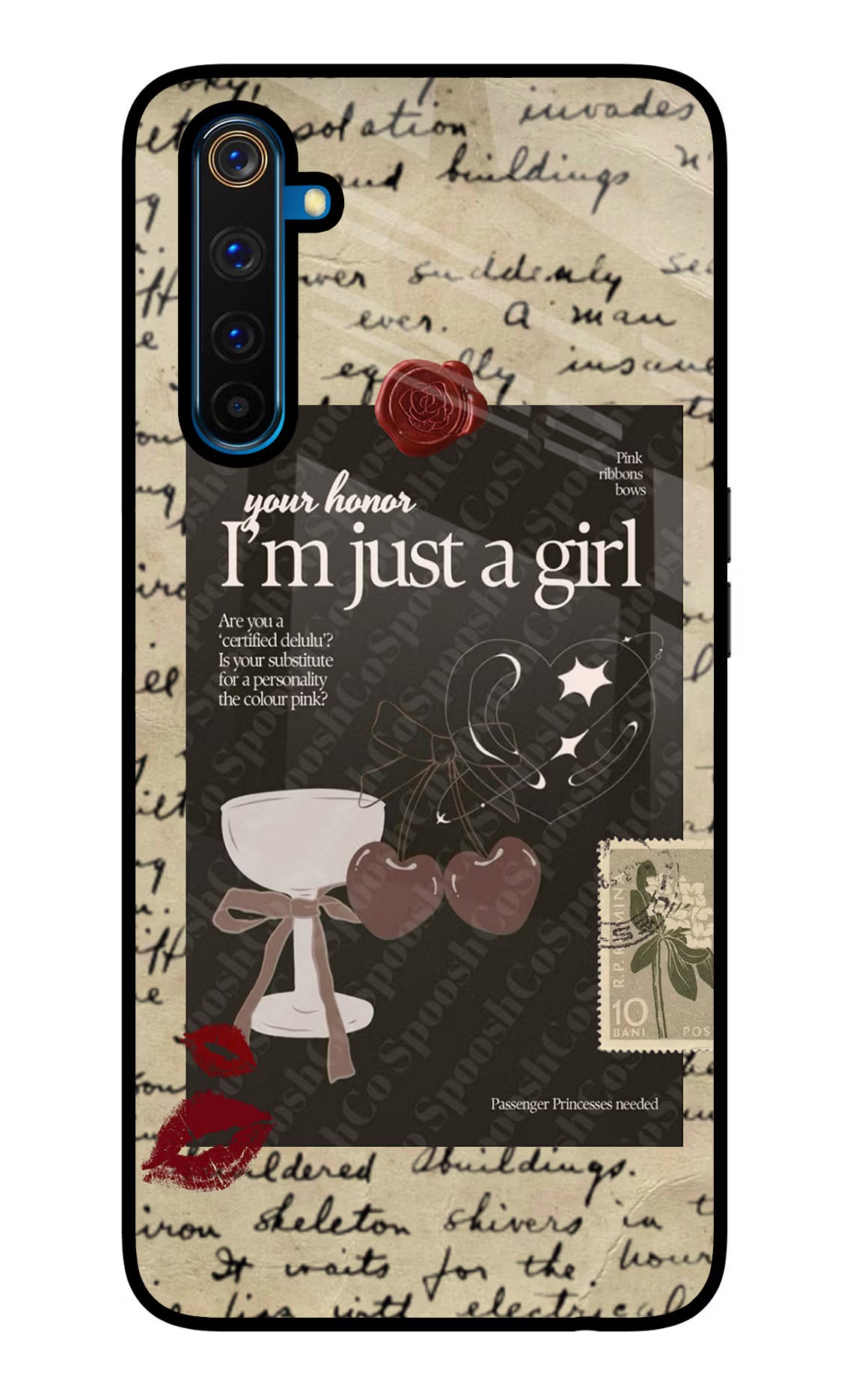 I am just a girl Realme 6 Pro Glass Case Back Cover by Casekaro