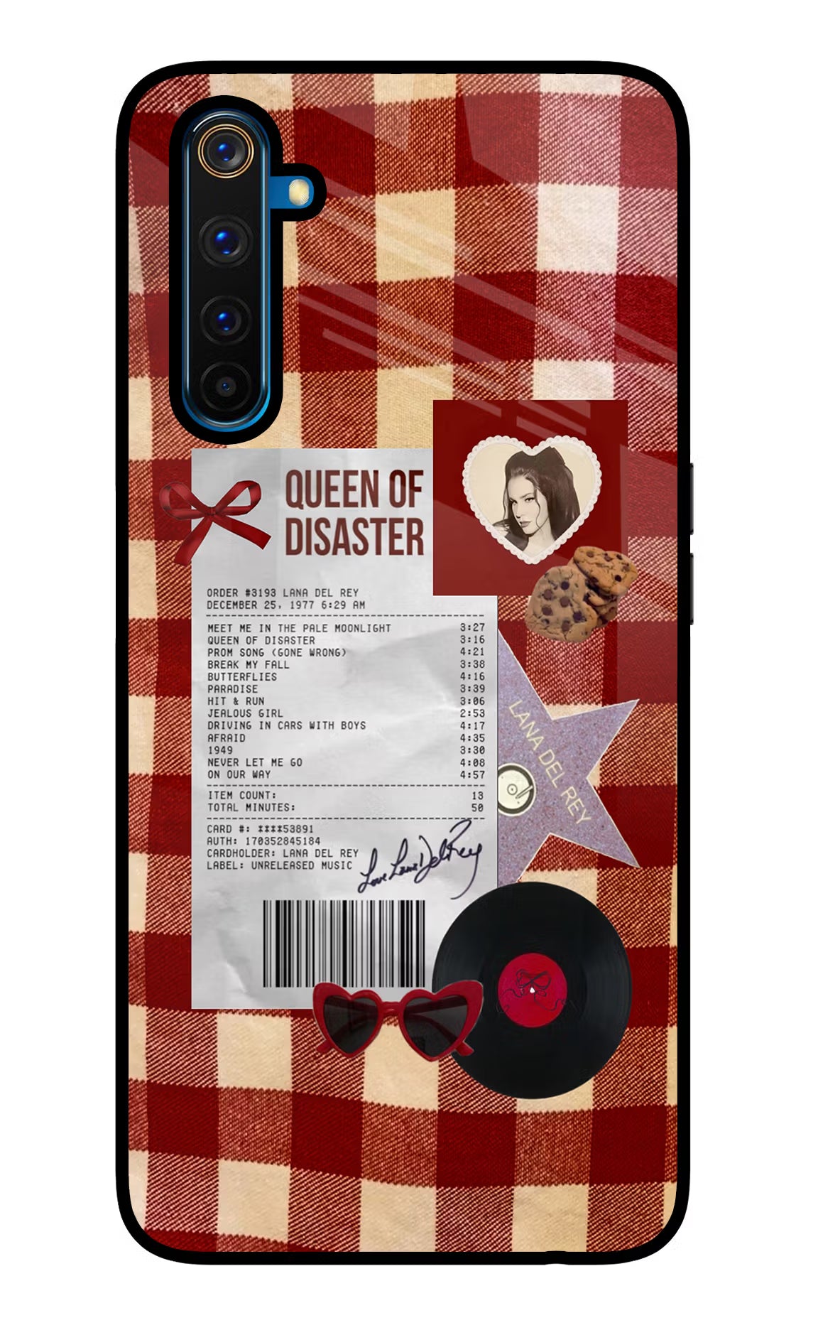 Queen of Disaster Realme 6 Pro Glass Case Back Cover by Casekaro