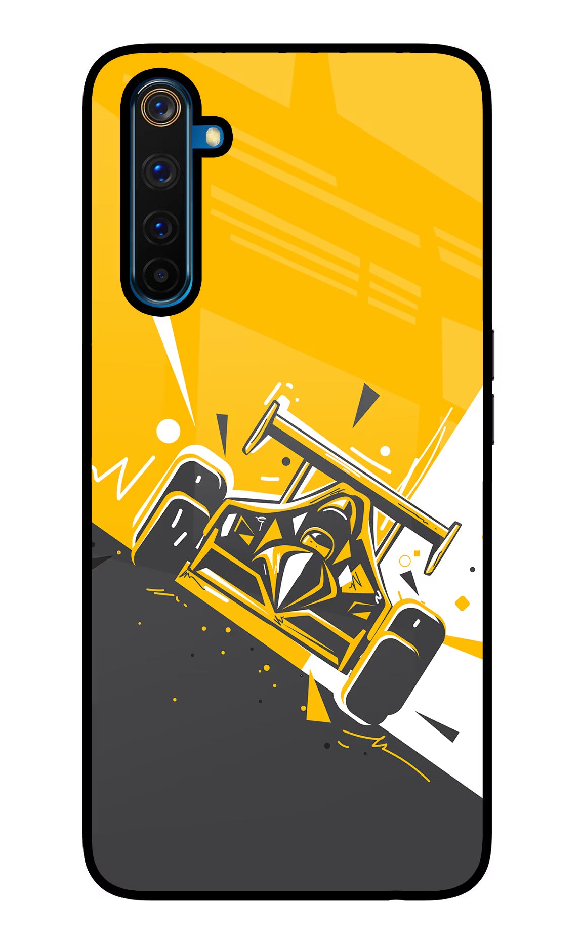 Track King Realme 6 Pro Glass Case Back Cover by Casekaro
