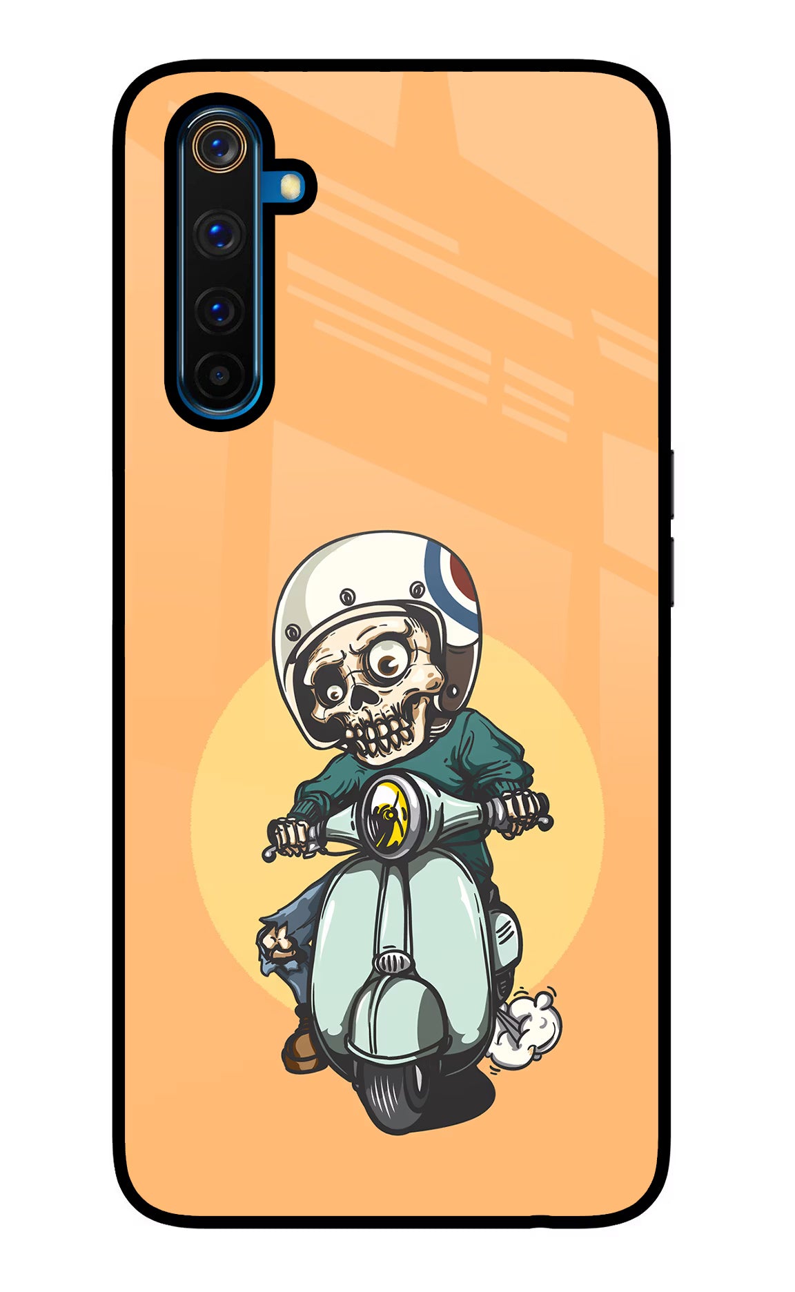 Undead Biker Realme 6 Pro Glass Case Back Cover by Casekaro