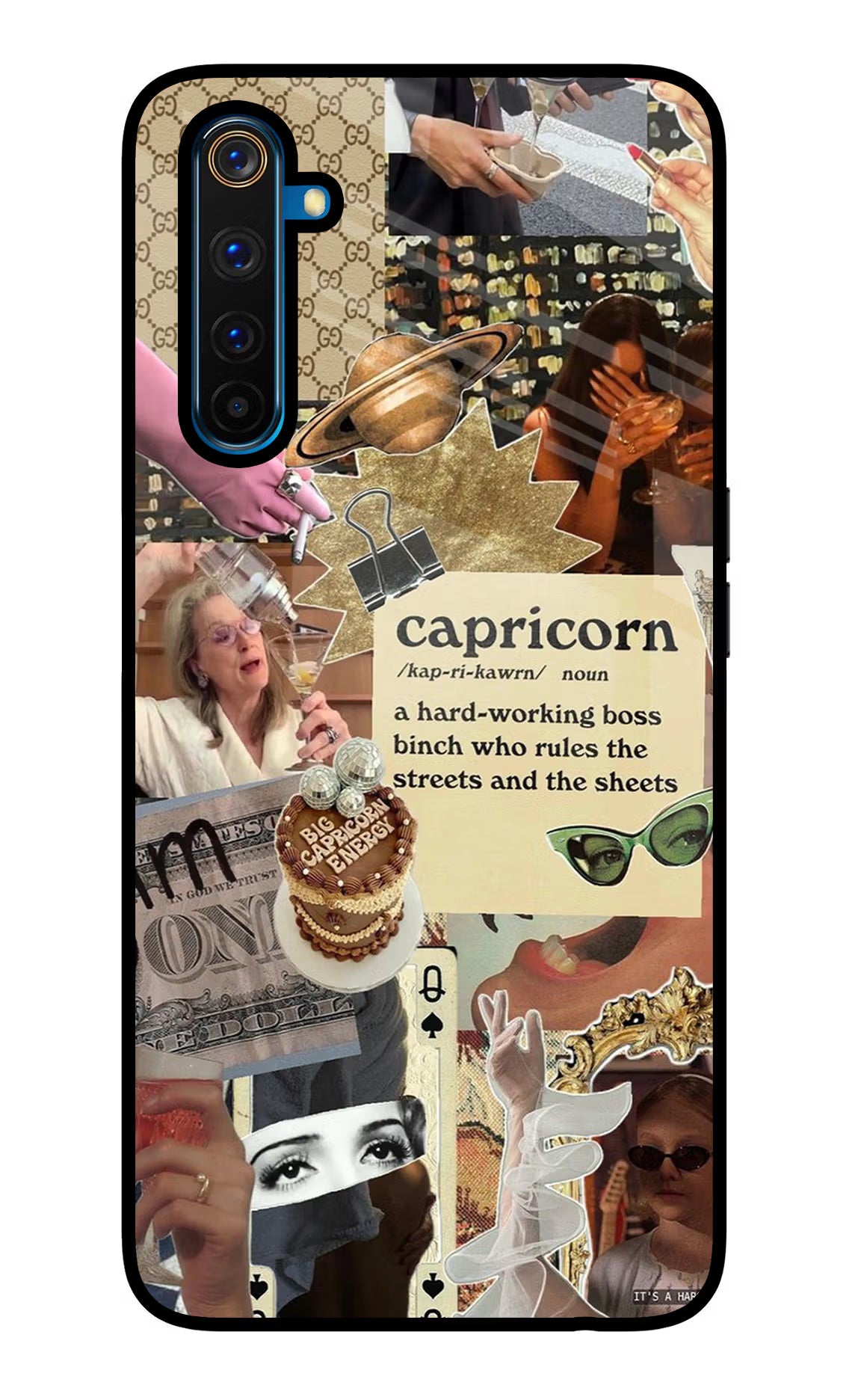 Capricorn Zodiac Realme 6 Pro Glass Case Back Cover by Casekaro