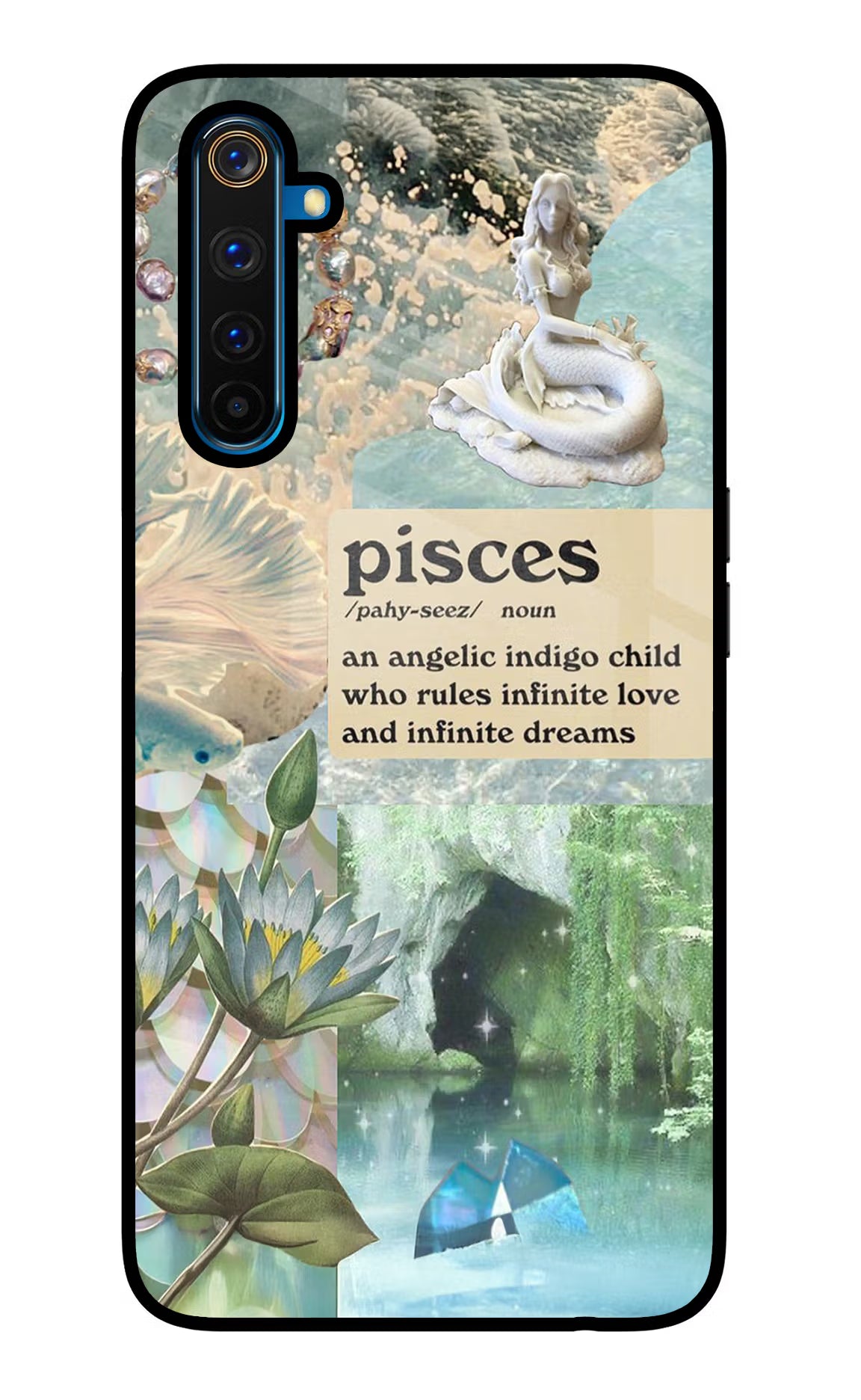 Pisces Zodiac Realme 6 Pro Glass Case Back Cover by Casekaro