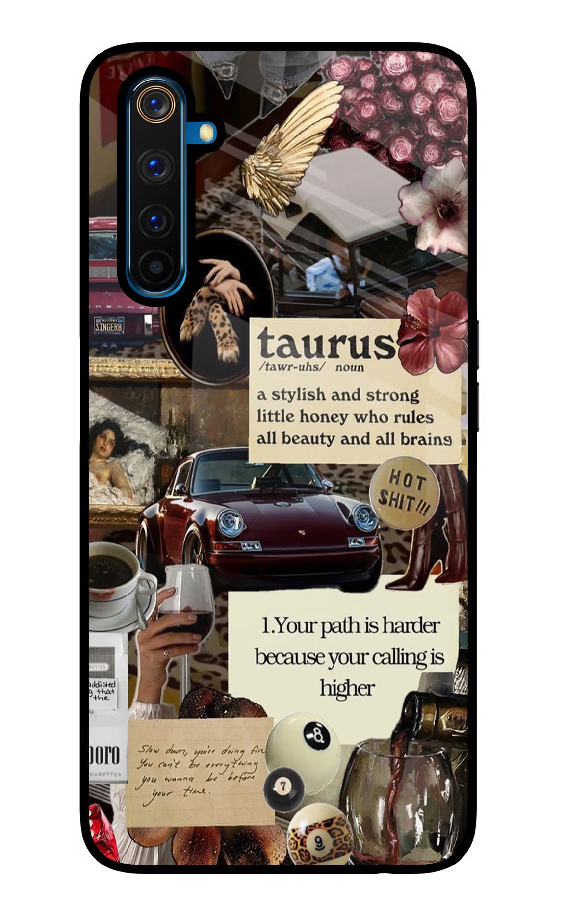 Taurus Zodiac Realme 6 Pro Glass Case Back Cover by Casekaro