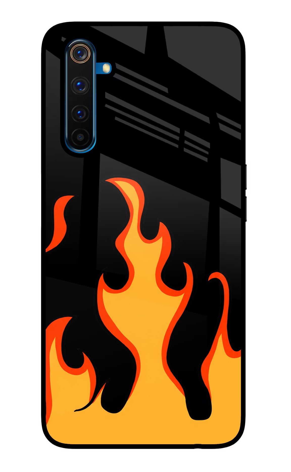 Fired Up – Black Realme 6 Pro Glass Case