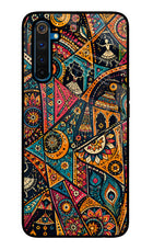 Folk Print Realme 6 Pro Glass Case