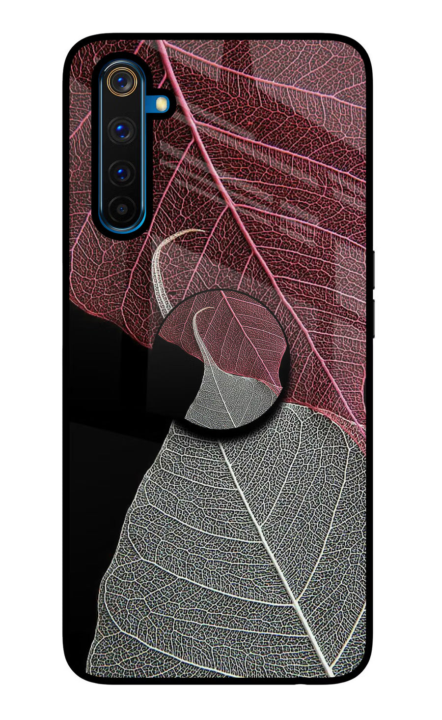 Leaf Pattern Realme 6 Pro Pop Case, Glass case