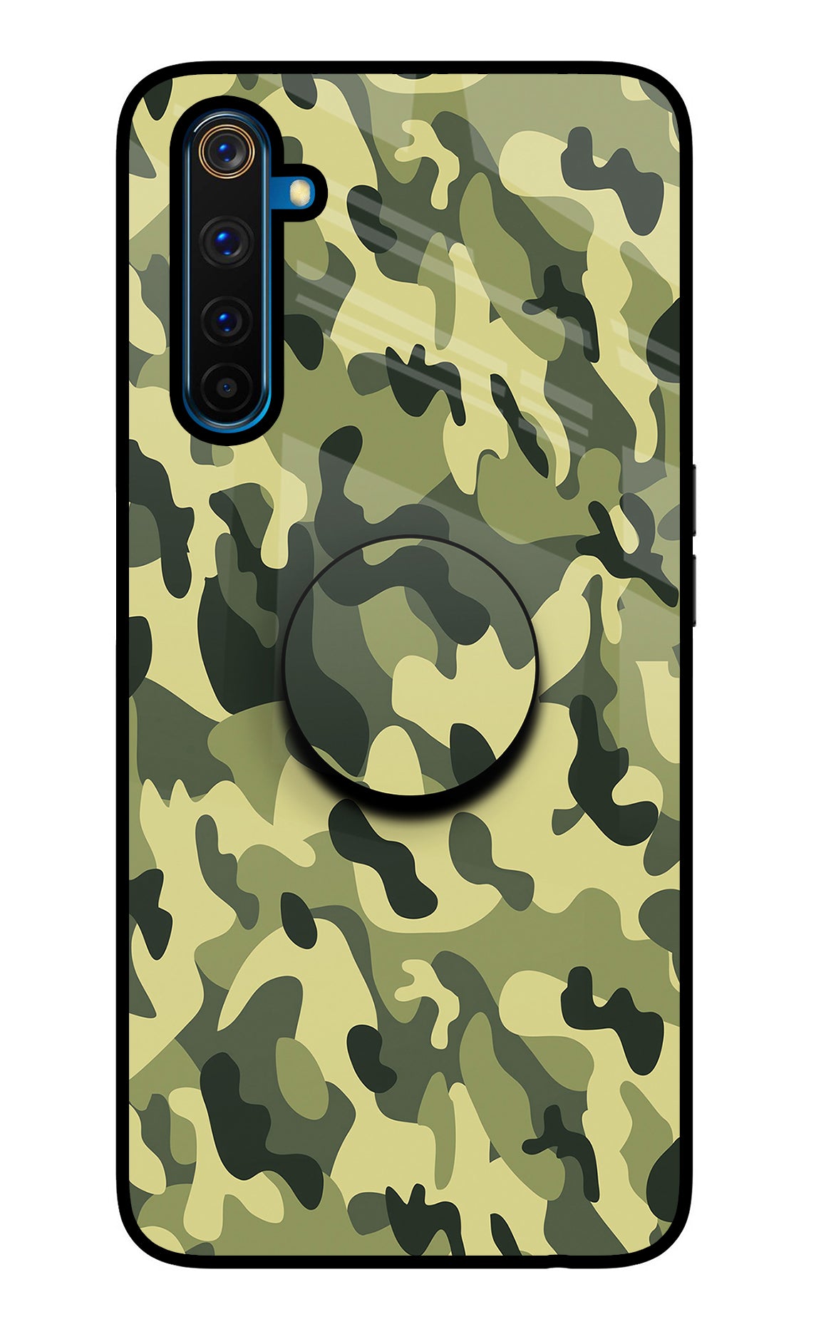 Camouflage Realme 6 Pro Glass Case