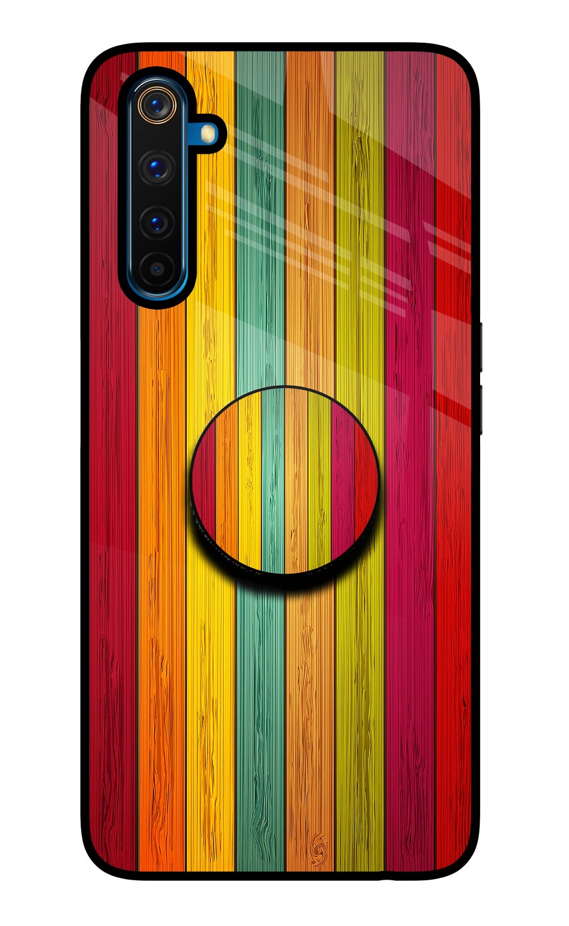 Multicolor Wooden Realme 6 Pro Pop Case