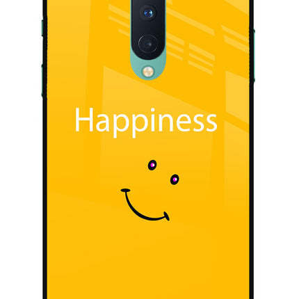 Happiness With Smiley Oneplus 8 Glass Case