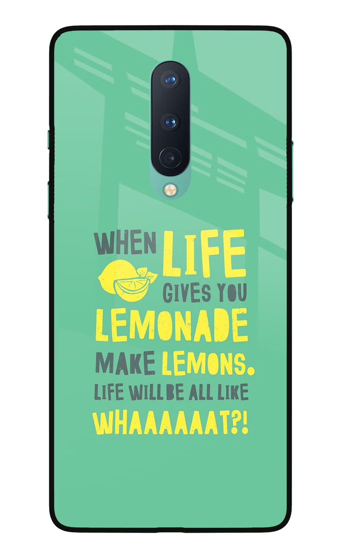 Quote Oneplus 8 Glass Case Back Cover by Casekaro