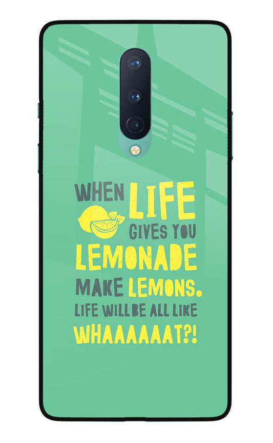 Quote Oneplus 8 Glass Case