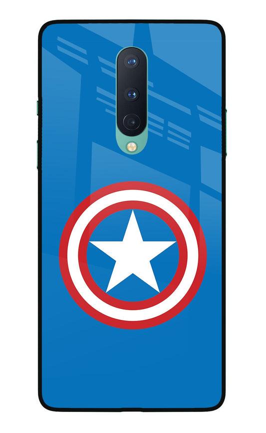 Captain America Logo Oneplus 8 Glass Case