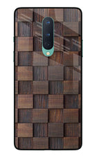 Wooden Cube Design Oneplus 8 Glass Case
