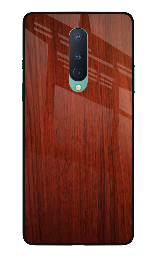 Wooden Plain Pattern Oneplus 8 Glass Case