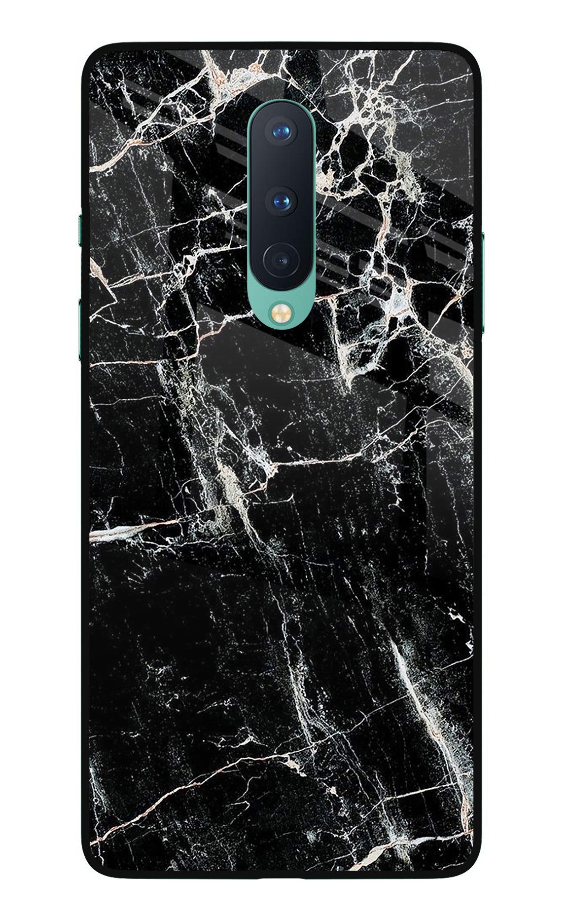 Black Marble Texture Oneplus 8 Glass Case