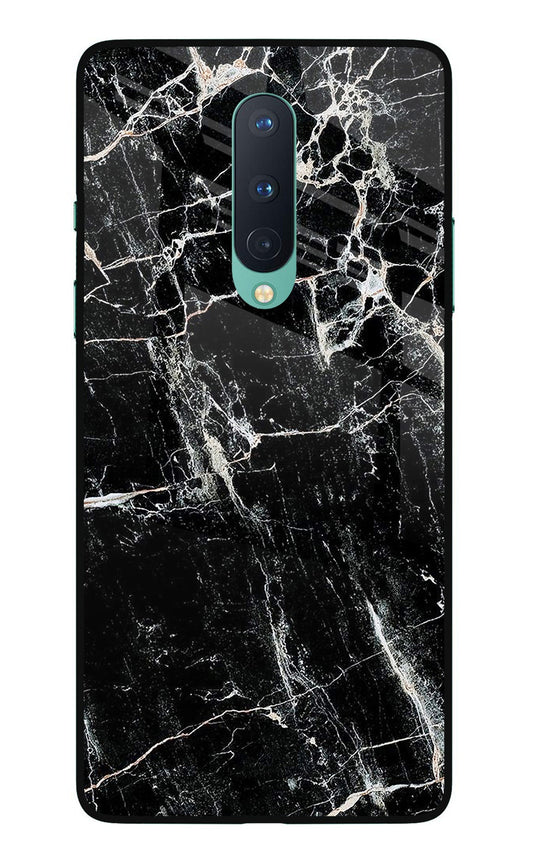 Black Marble Texture Oneplus 8 Glass Case