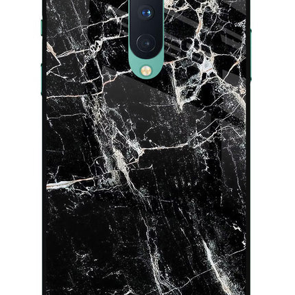 Black Marble Texture Oneplus 8 Glass Case