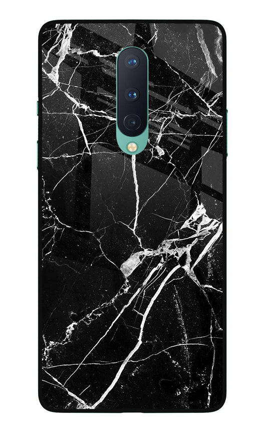 Black Marble Pattern Oneplus 8 Glass Case