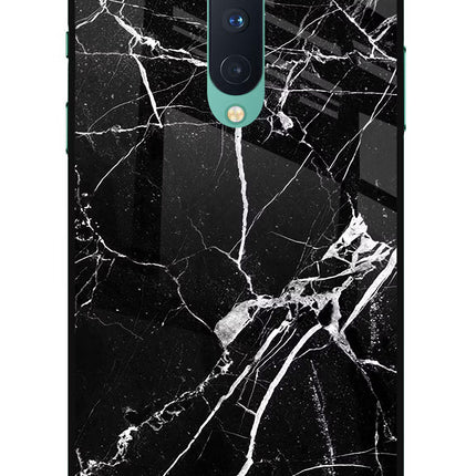 Black Marble Pattern Oneplus 8 Glass Case