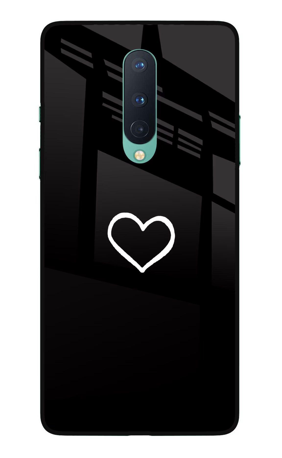 Heart Oneplus 8 Glass Case Back Cover by Casekaro