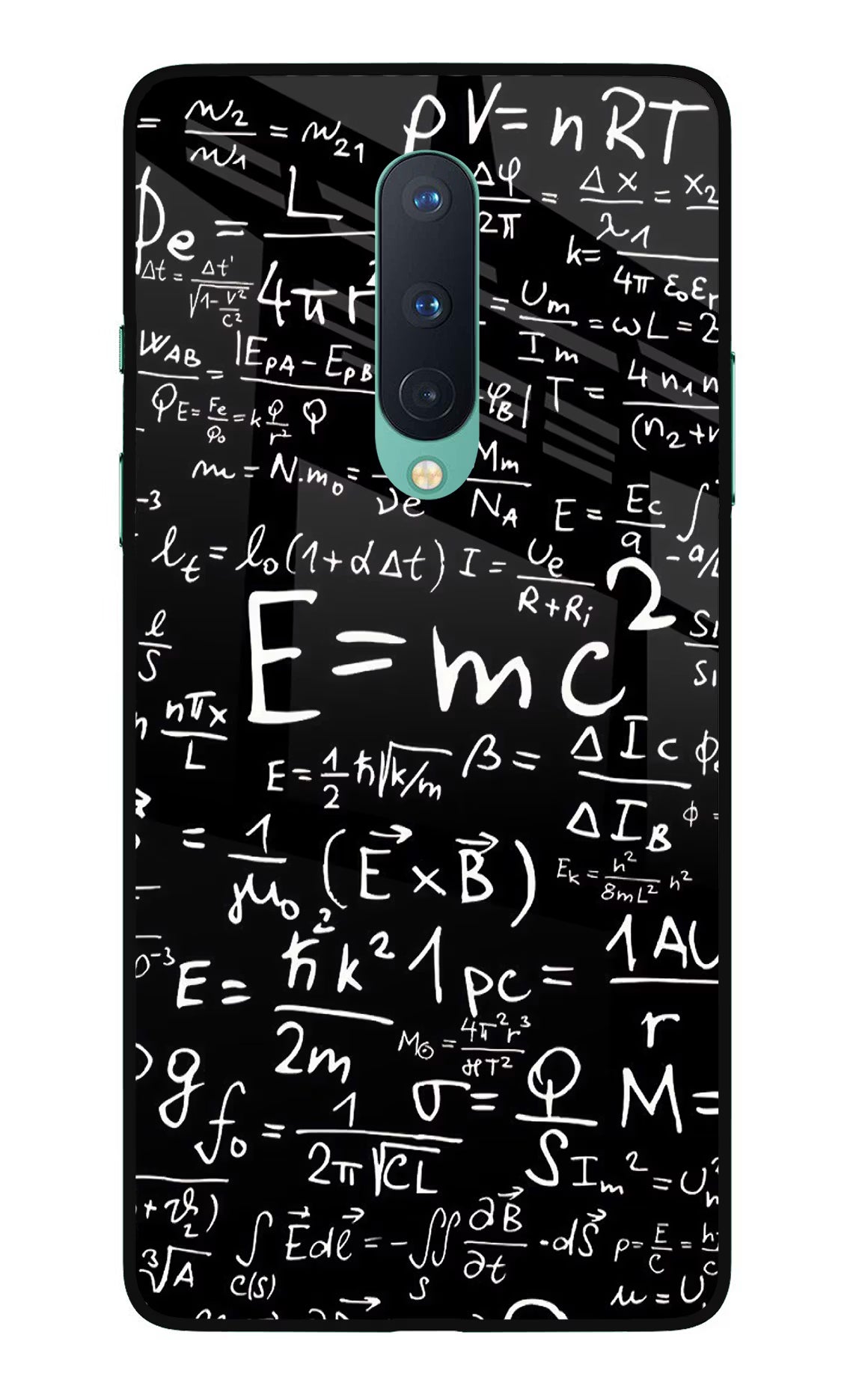 Physics Formula Oneplus 8 Glass Case Back Cover by Casekaro