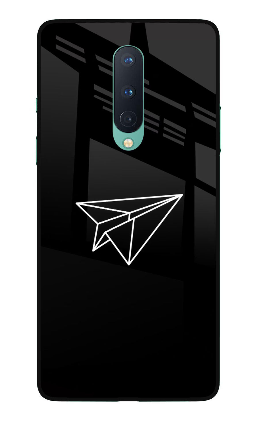 Paper Plane White Oneplus 8 Back Cover, Glass case